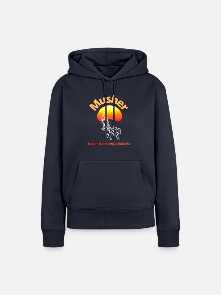 Musher Hundeschlitten - Frauen Premium Bio Hoodie - Navy
