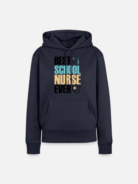 Beste Schulkrankenschwester - Frauen Premium Bio Hoodie - Navy