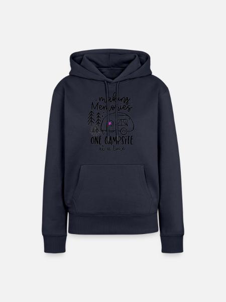 Camping Erinnerungen - Frauen Premium Bio Hoodie - Navy