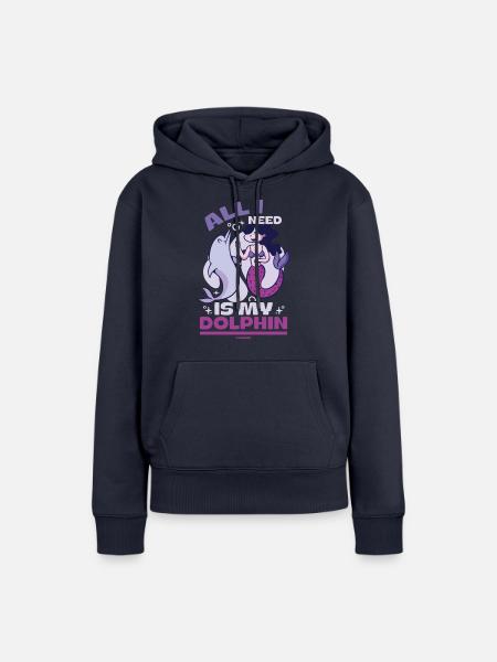 Delfin - Frauen Premium Bio Hoodie - Navy