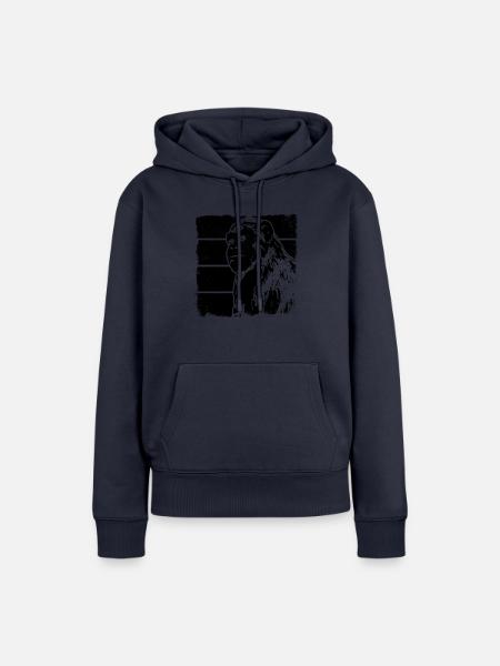 Monkey Chimpanzee Orangutan Monkey - Frauen Premium Bio Hoodie - Navy