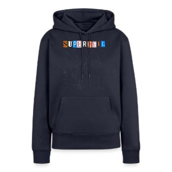 Supergeil Super Tolle Briefe Aus Einer Zeitschrift - Frauen Premium Bio Hoodie - Navy - Vorne - Julia (174cm)