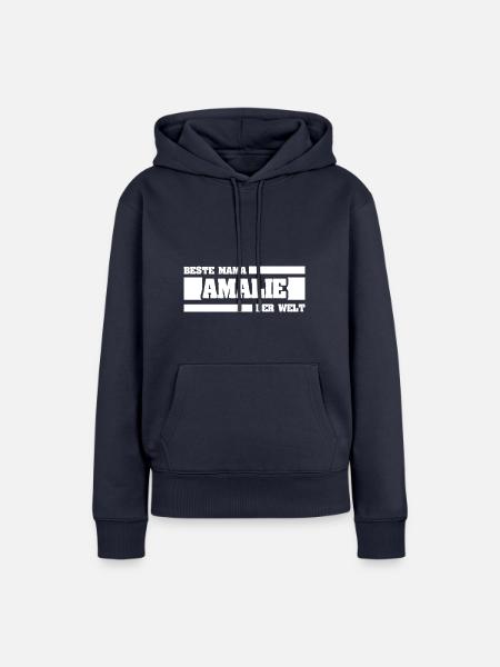 Mama Amalie - Frauen Premium Bio Hoodie - Navy