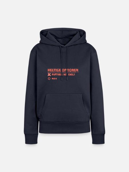 Emily Emily - Frauen Premium Bio Hoodie - Navy