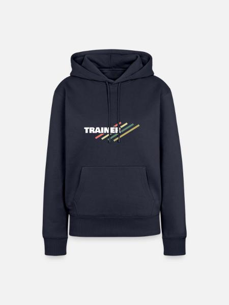Arbeitsplatz Trainer - Frauen Premium Bio Hoodie - Navy