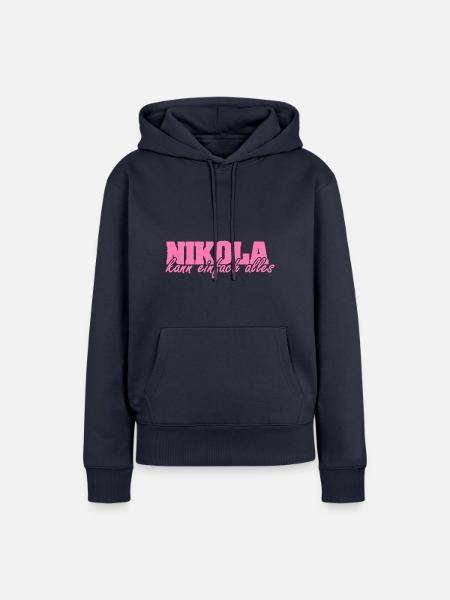 Frau Nikola - Frauen Premium Bio Hoodie - Navy