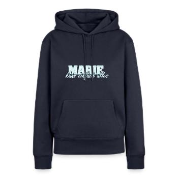 Marie - Frauen Premium Bio Hoodie - Navy - Vorne - Julia (174cm)