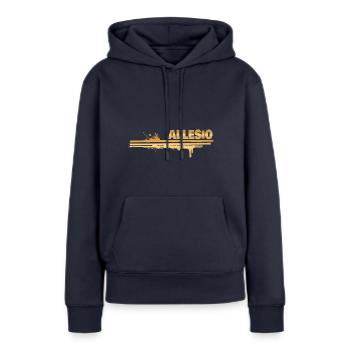 Malerei Allesio - Frauen Premium Bio Hoodie - Navy - Vorne - Julia (174cm)