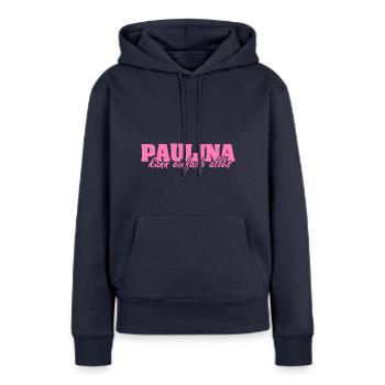 Frau Paulina - Frauen Premium Bio Hoodie - Navy - Vorne - Julia (174cm)