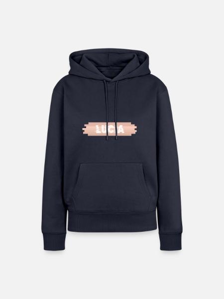 Lucia als Vorname - Frauen Premium Bio Hoodie - Navy