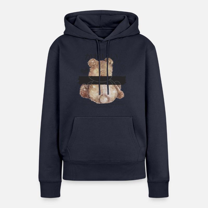Teddy Comic - Sweat à capuche Premium bio Femme - bleu marine