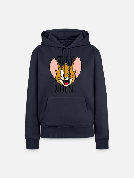 Tom and Jerry Silly Mouse - Women’s Premium Organic Hoodie - navy