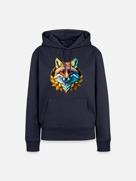 Königlicher Fuchs - Frauen Premium Bio Hoodie - Navy