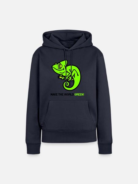 Chamäleon - Frauen Premium Bio Hoodie - Navy