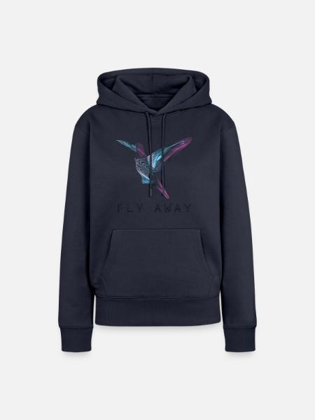 Fly Away - Frauen Premium Bio Hoodie - Navy