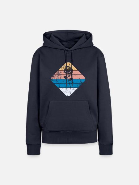 Rose - Frauen Premium Bio Hoodie - Navy