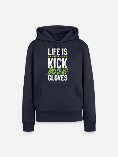 Kickboxing Handschuhe - Frauen Premium Bio Hoodie - Navy