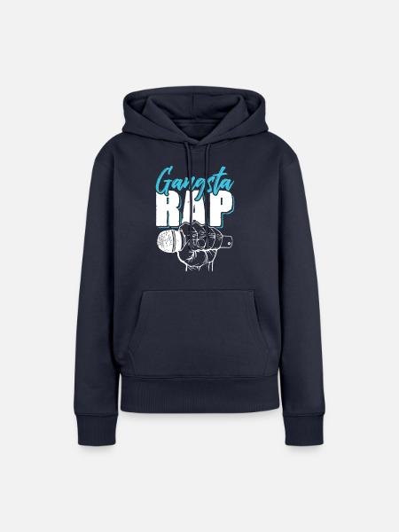 Gangsta Rap - Frauen Premium Bio Hoodie - Navy