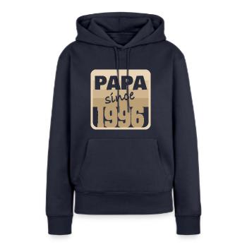 1996 1996 - Frauen Premium Bio Hoodie - Navy - Vorne - Julia (174cm)