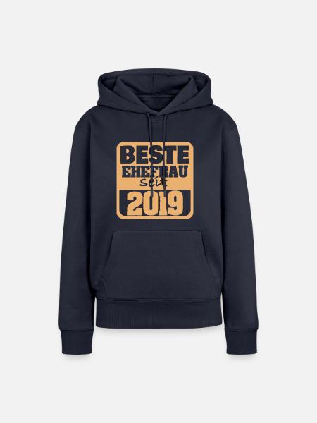 Jahr 2019 - Frauen Premium Bio Hoodie - Navy
