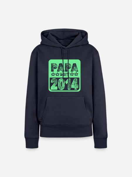 Papa 2014 - Frauen Premium Bio Hoodie - Navy