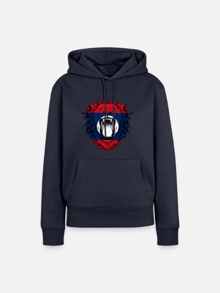 Laos - Frauen Premium Bio Hoodie - Navy