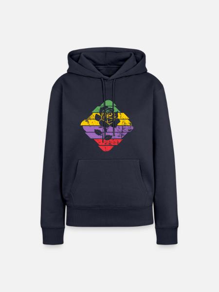Rose - Frauen Premium Bio Hoodie - Navy