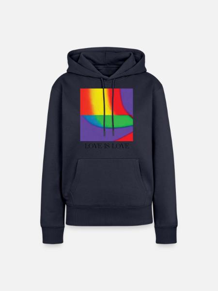 PRIDE - Frauen Premium Bio Hoodie - Navy