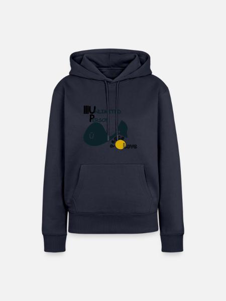 Peace and Love - Frauen Premium Bio Hoodie - Navy