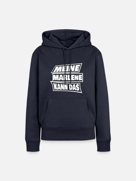 Marlene als Marlene - Frauen Premium Bio Hoodie - Navy