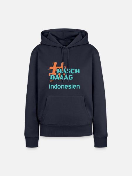 indonesien - Frauen Premium Bio Hoodie - Navy