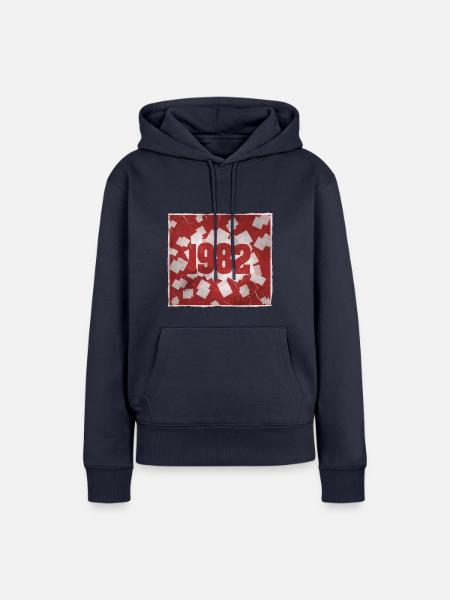 Geboren 1982 - Frauen Premium Bio Hoodie - Navy