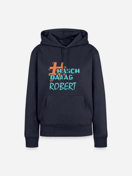 Vorname Robert - Frauen Premium Bio Hoodie - Navy