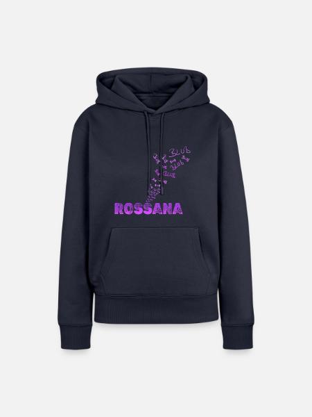 Spaßig Rossana - Frauen Premium Bio Hoodie - Navy