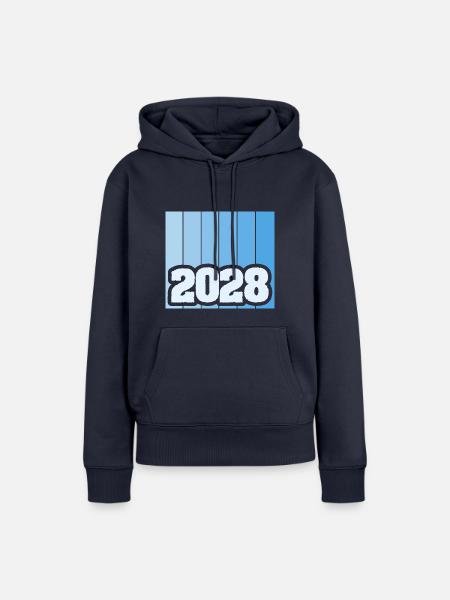 2028 2028 - Frauen Premium Bio Hoodie - Navy