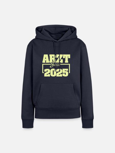 Jahr 2025 - Frauen Premium Bio Hoodie - Navy
