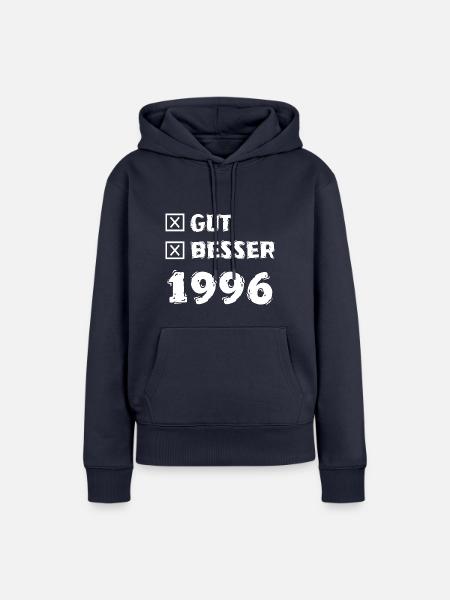 Jahr 1996 - Frauen Premium Bio Hoodie - Navy