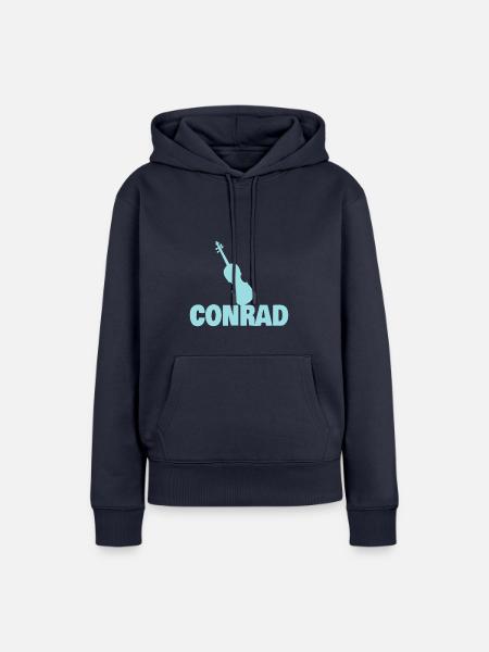 Geige Conrad - Frauen Premium Bio Hoodie - Navy