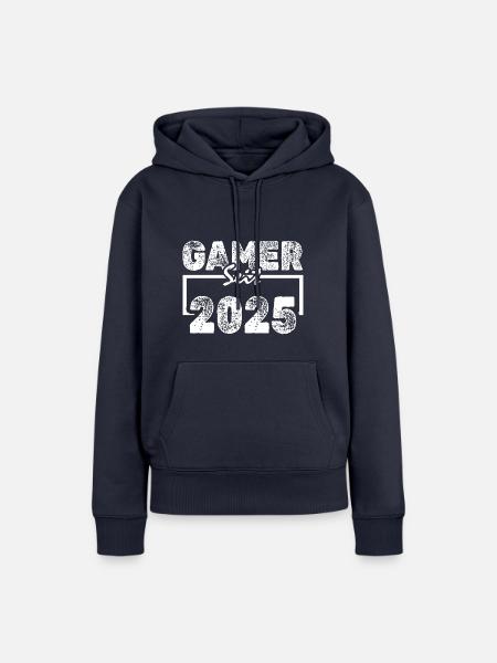 E 2025 - Frauen Premium Bio Hoodie - Navy
