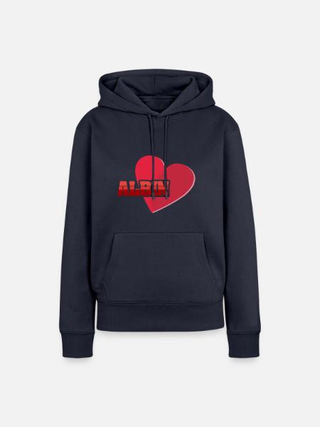 Geschenk für Albin - Frauen Premium Bio Hoodie - Navy