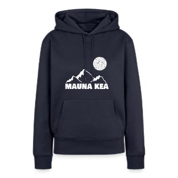 Bergsport kea - Frauen Premium Bio Hoodie - Navy - Vorne - Julia (174cm)