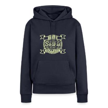Kollegin Sophie - Frauen Premium Bio Hoodie - Navy - Vorne - Julia (174cm)