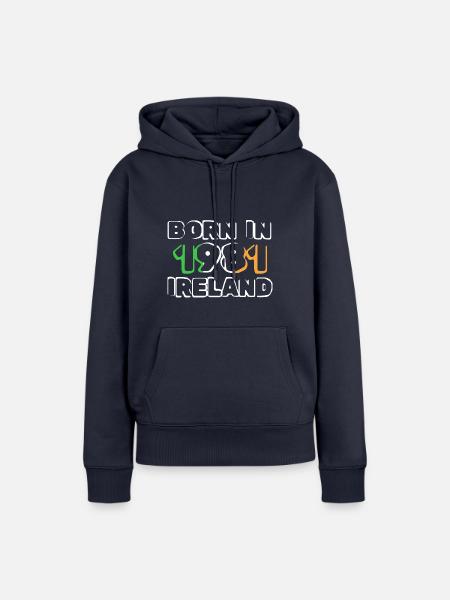 Geboren 1981 - Frauen Premium Bio Hoodie - Navy