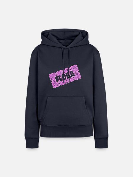 Geschenk für Flora - Frauen Premium Bio Hoodie - Navy