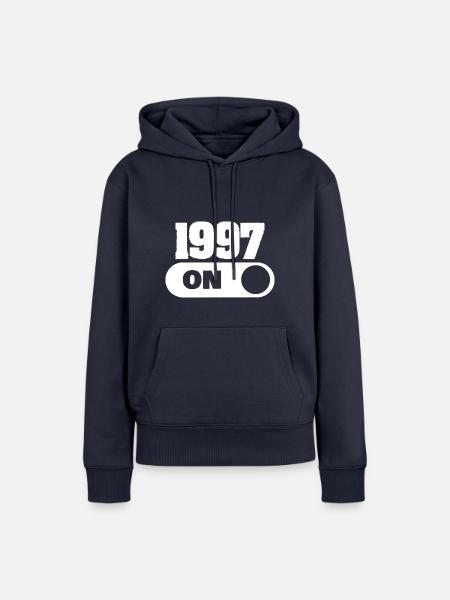 Jahr 1997 - Frauen Premium Bio Hoodie - Navy