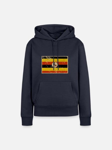 Uganda - Frauen Premium Bio Hoodie - Navy