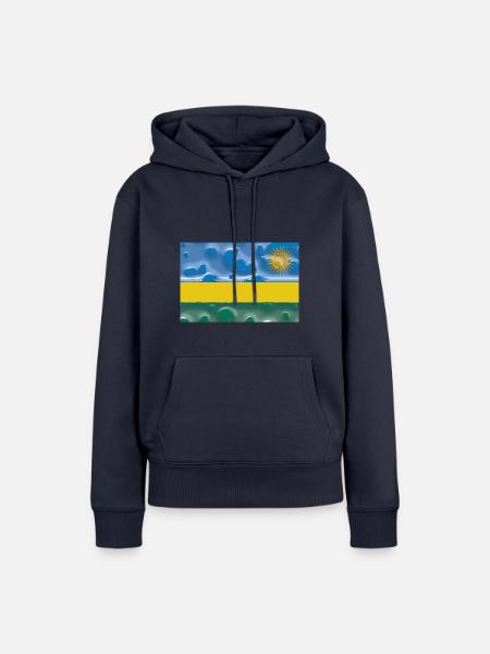 Ruanda - Frauen Premium Bio Hoodie - Navy