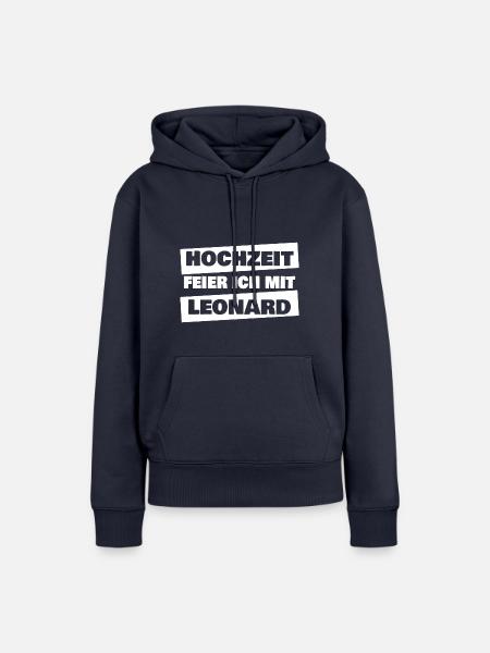 Geschenk für Leonard - Frauen Premium Bio Hoodie - Navy