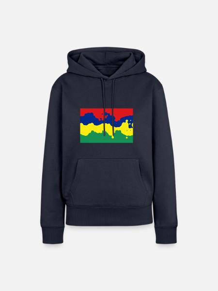 Mauritius - Frauen Premium Bio Hoodie - Navy