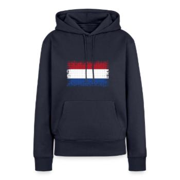 Pays-Bas en tant que Pays-Bas - Sweat à capuche Premium bio Femme - bleu marine - Devant - Julia (174cm)